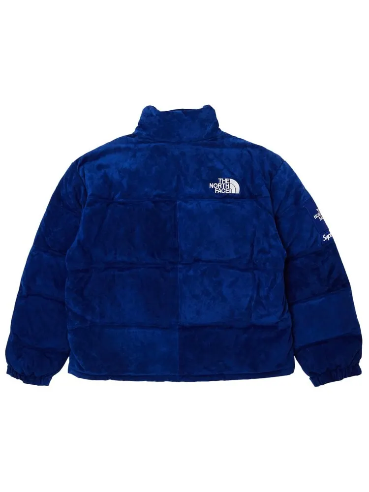 Куртка Supreme x The North Face Suede Nuptse 'Blue' — изображение 2 из 3, синий