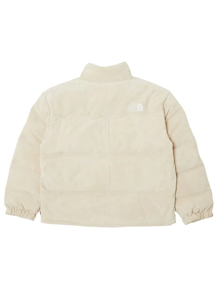 Куртка Supreme x The North Face Suede Nuptse 'Stone' — изображение 2 из 3, бежевый