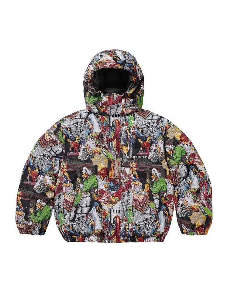 Куртка Supreme x Bless Tapestry Down Puffer Jacket Multicolor — изображение 1 из 3, мульти