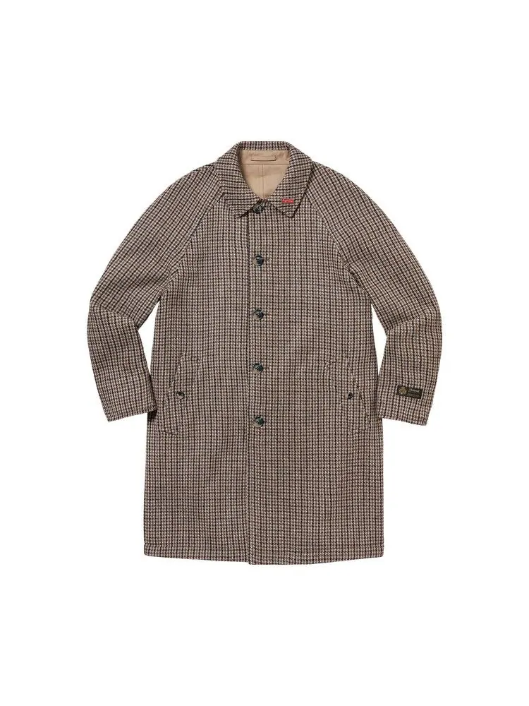 Пальто Supreme Reversible Houndstooth Overcoat — изображение 1 из 3, бежевый