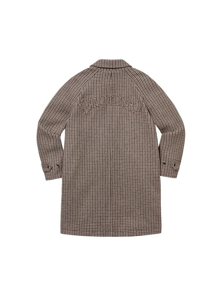 Пальто Supreme Reversible Houndstooth Overcoat — изображение 2 из 3, бежевый