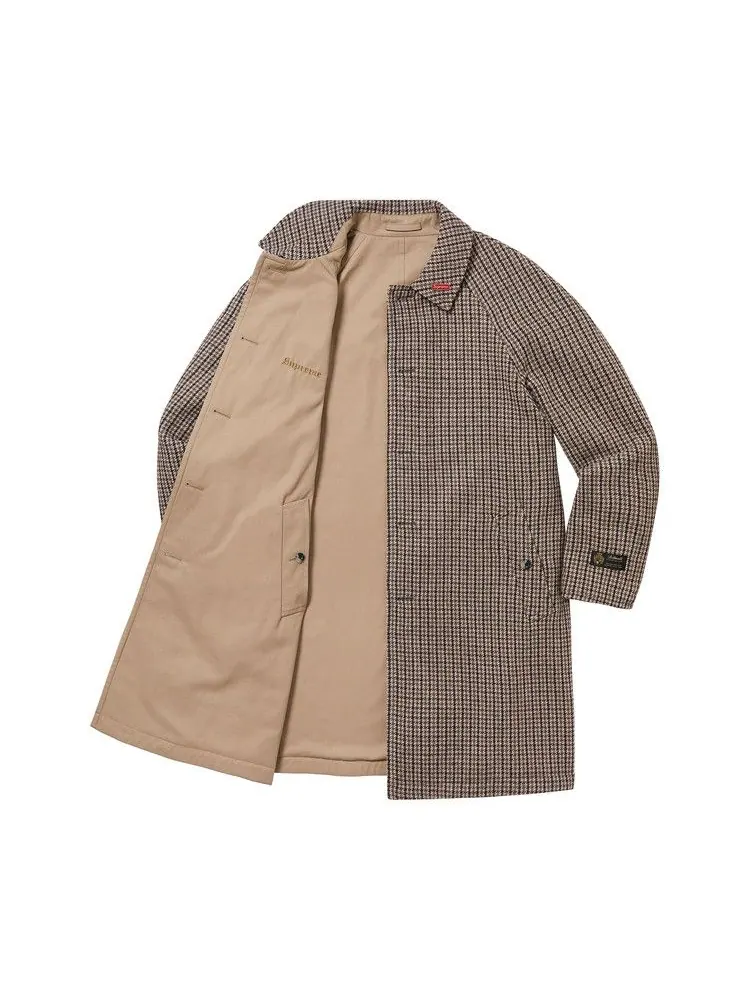 Пальто Supreme Reversible Houndstooth Overcoat — изображение 3 из 3, бежевый