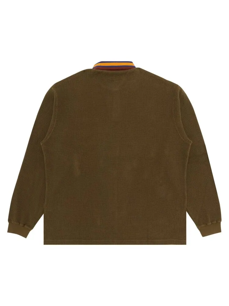Поло Supreme Thermal Long-Sleeve 'Olive' — изображение 2 из 3, зеленый