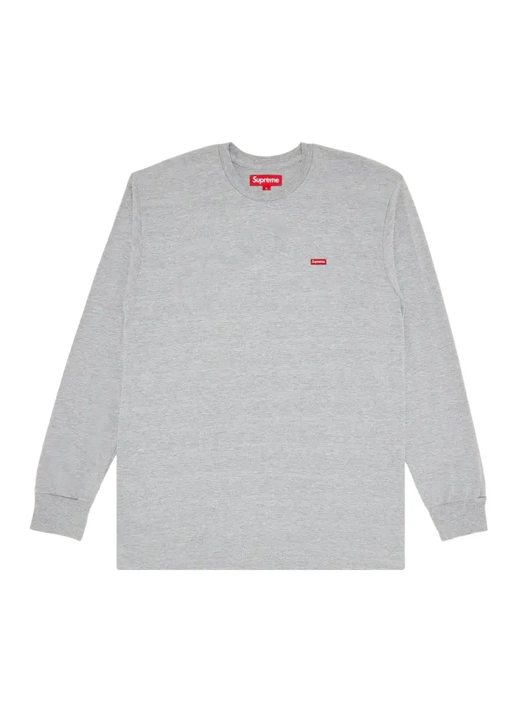 Футболка Supreme Small Box Long-Sleeve 'Heather Grey' — изображение 1 из 1, серый