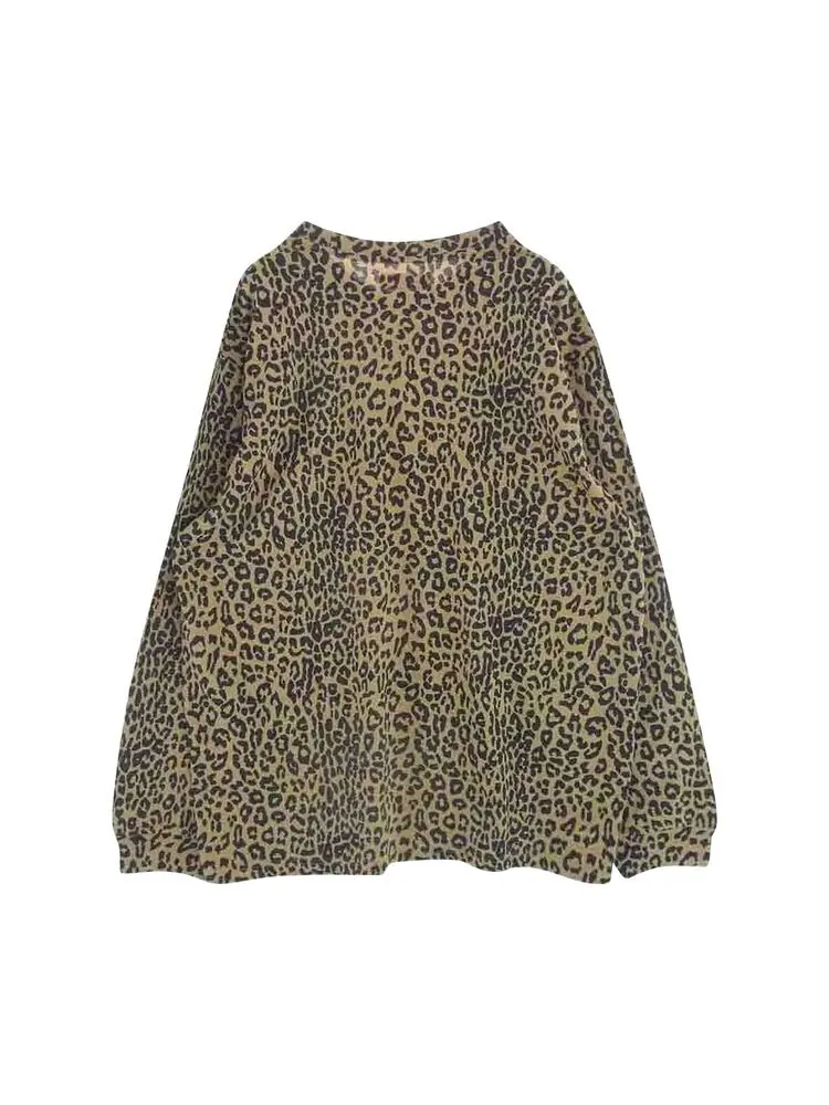 Футболка Supreme Small Box Long-Sleeve Tee Leopard — изображение 2 из 2, леопардовый