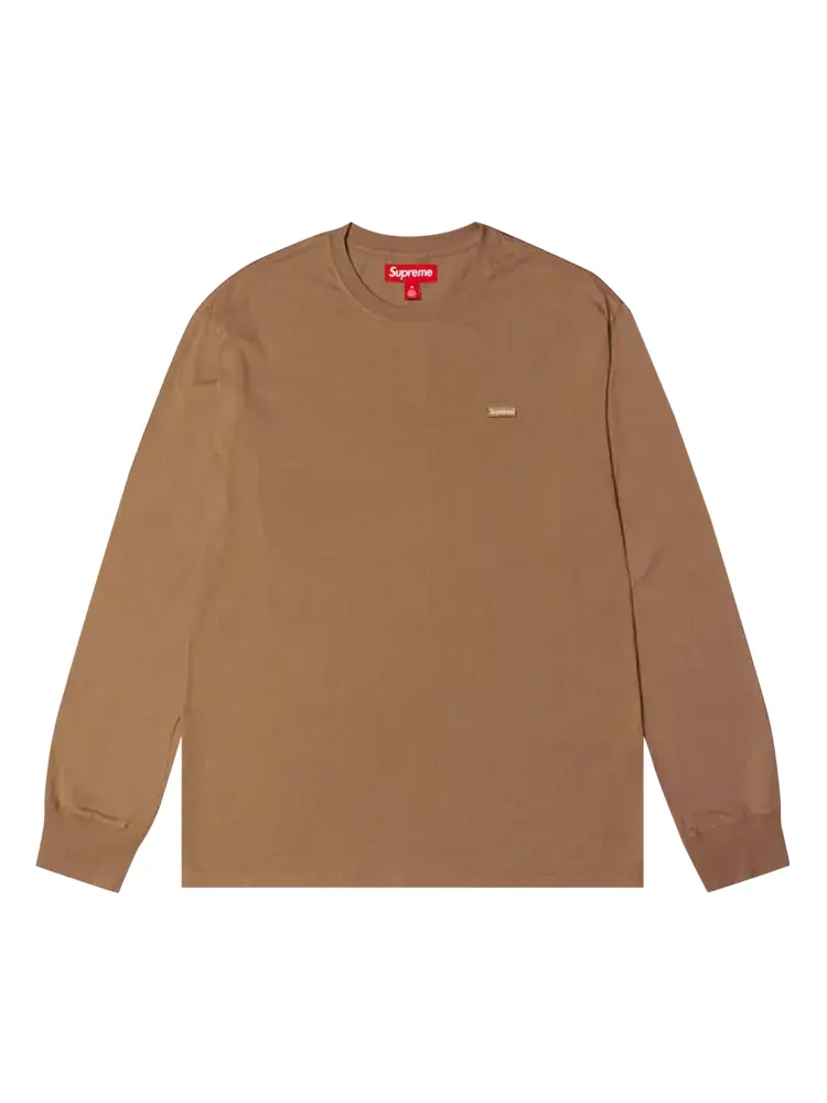 Футболка Supreme Small Box Long-Sleeve 'Light Brown' — изображение 1 из 1, коричневый