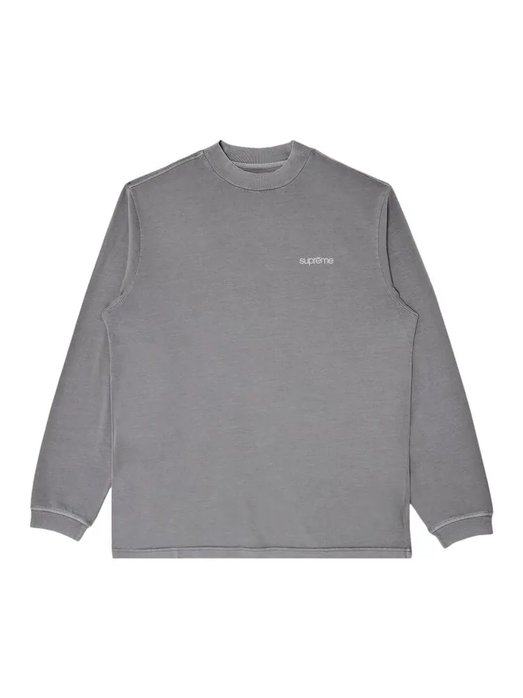 Топ Supreme Mock Neck Long-Sleeve 'Grey' — изображение 1 из 2, серый
