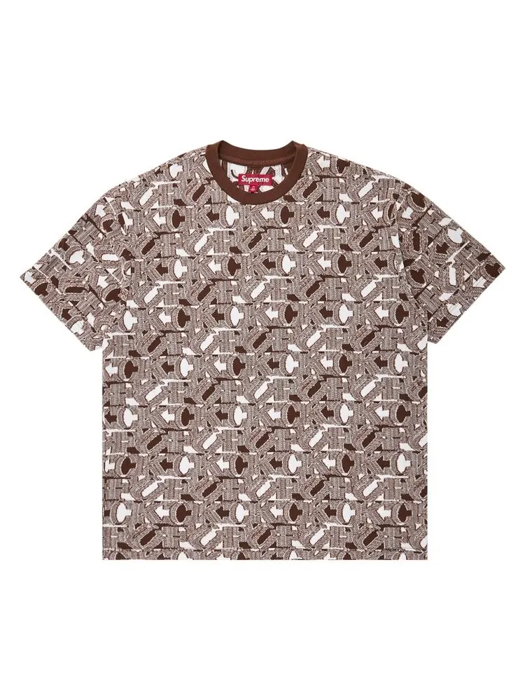 Топ Supreme Fuck Intarsia Short-Sleeve 'Brown' — изображение 1 из 3, коричневый