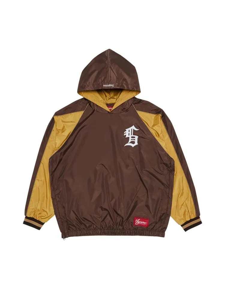 Пуловер Supreme Hooded Warm Up Pullover — изображение 1 из 3, коричневый