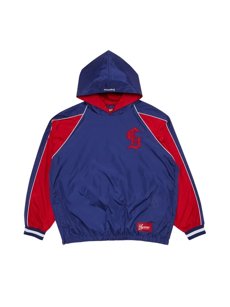 Пуловер Supreme Hooded Warm Up Pullover — изображение 1 из 3, синий