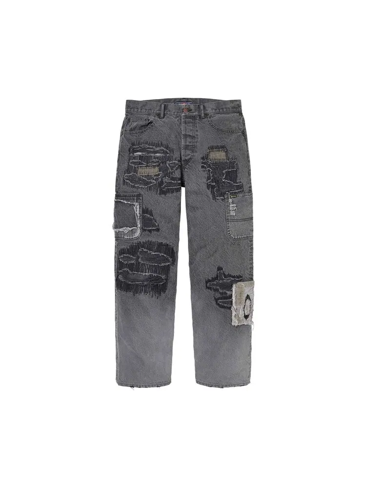Джинсы Supreme x blackmeans Mended Loose Fit Jean — изображение 1 из 2, черный