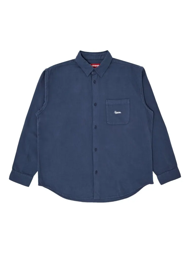 Рубашка Supreme Flannel 'Dark Slate' — изображение 1 из 3, синий