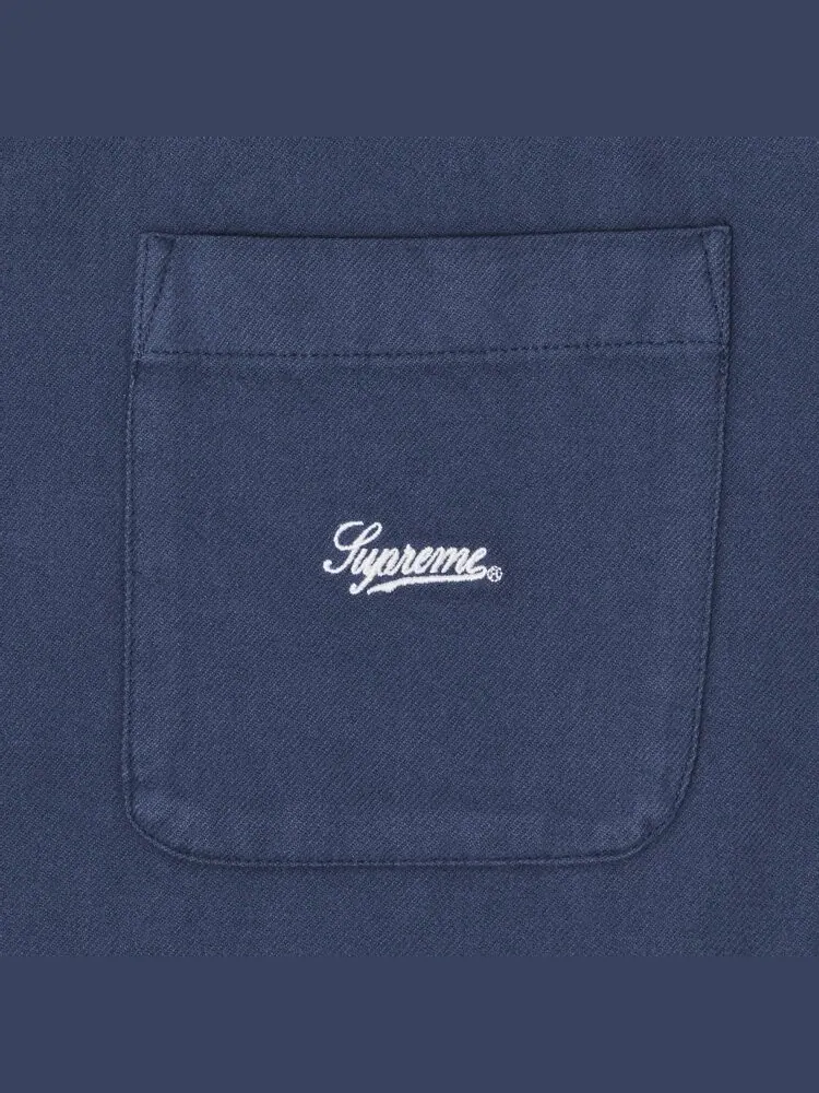 Рубашка Supreme Flannel 'Dark Slate' — изображение 3 из 3, синий