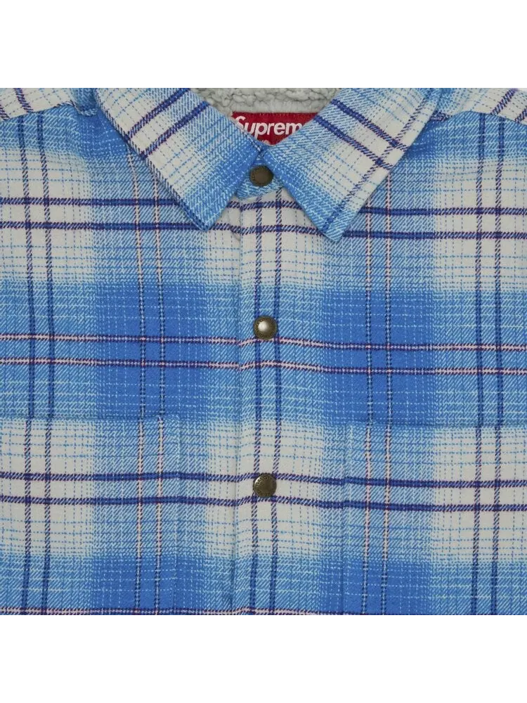 Рубашка Supreme Lined Flannel Snap 'Blue' — изображение 3 из 3, синий