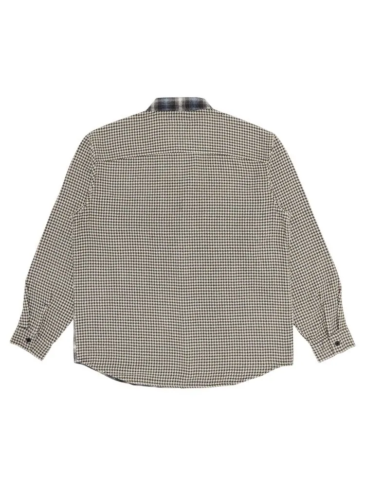Рубашка Supreme Houndstooth Plaid Flannel 'Navy' — изображение 2 из 3, синий