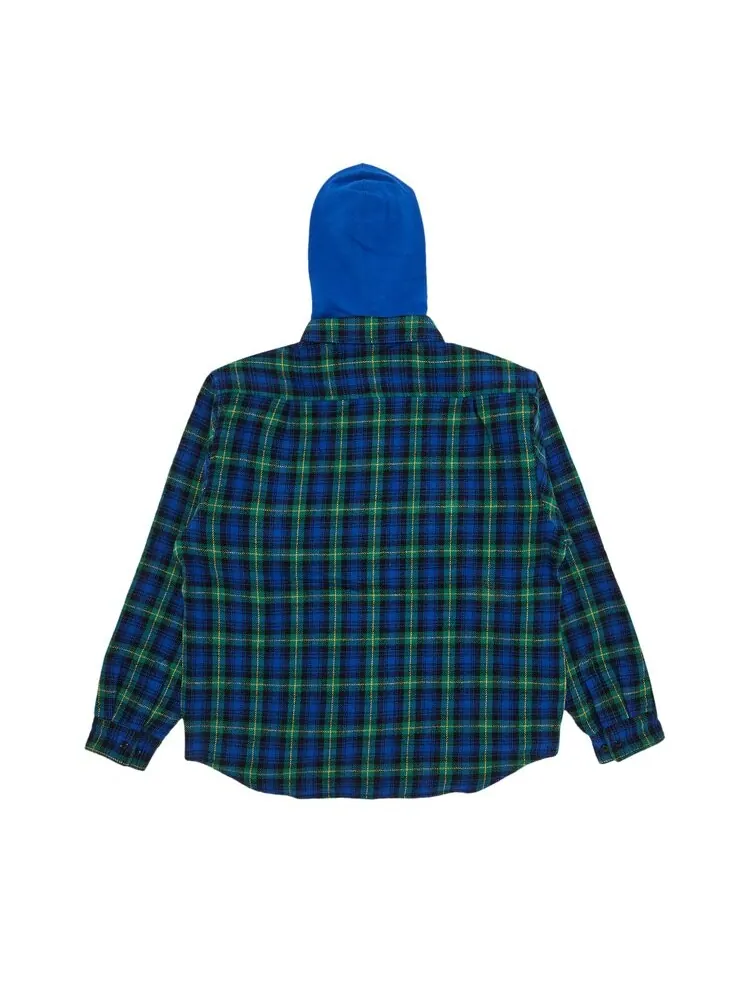 Рубашка Supreme Tartan Flannel Hooded 'Blue' — изображение 2 из 3, синий