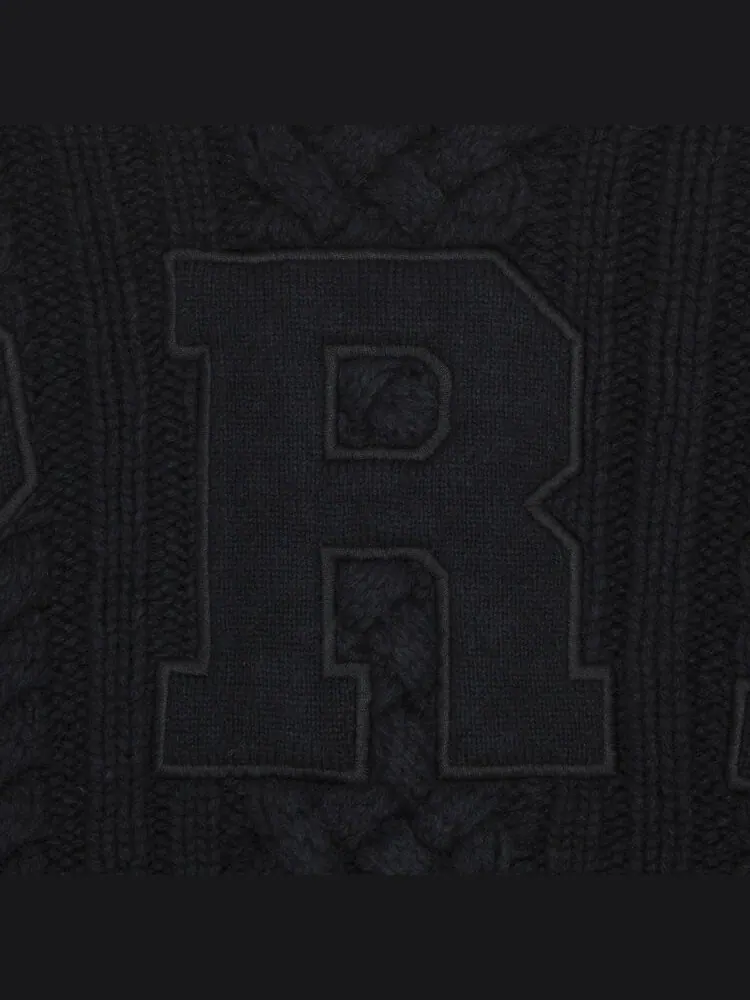 Свитер Supreme Appliqué Cable Knit 'Black' — изображение 3 из 3, черный