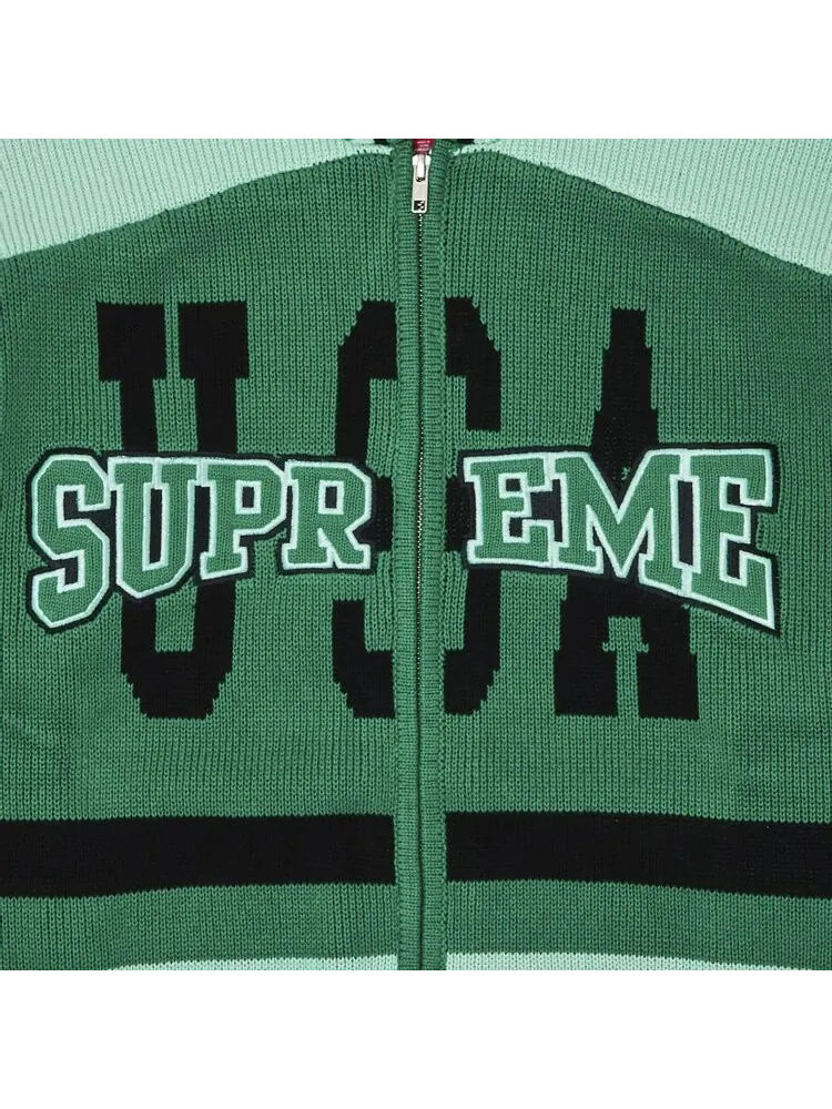 Свитер Supreme USA Zip Up Hooded 'Green' — изображение 3 из 3, зеленый