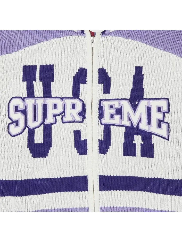 Свитер Supreme USA Zip Up Hooded 'White' — изображение 3 из 3, белый