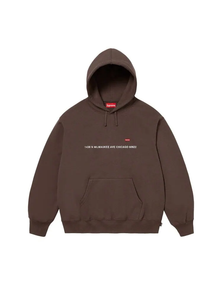 Толстовка Supreme Shop Small Box Hooded Sweatshirt - Chicago Dark Brown — изображение 1 из 1, коричневый