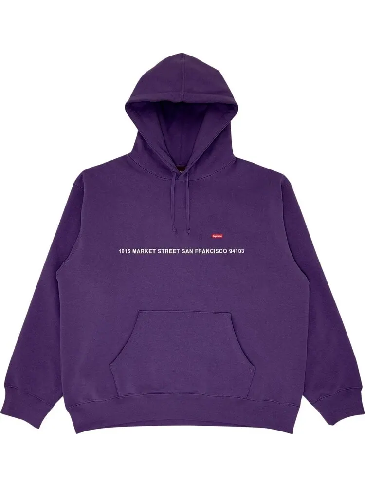 Толстовка Supreme Shop Small Box Hooded - San Francisco 'Dark Purple' — изображение 1 из 1, фиолетовый