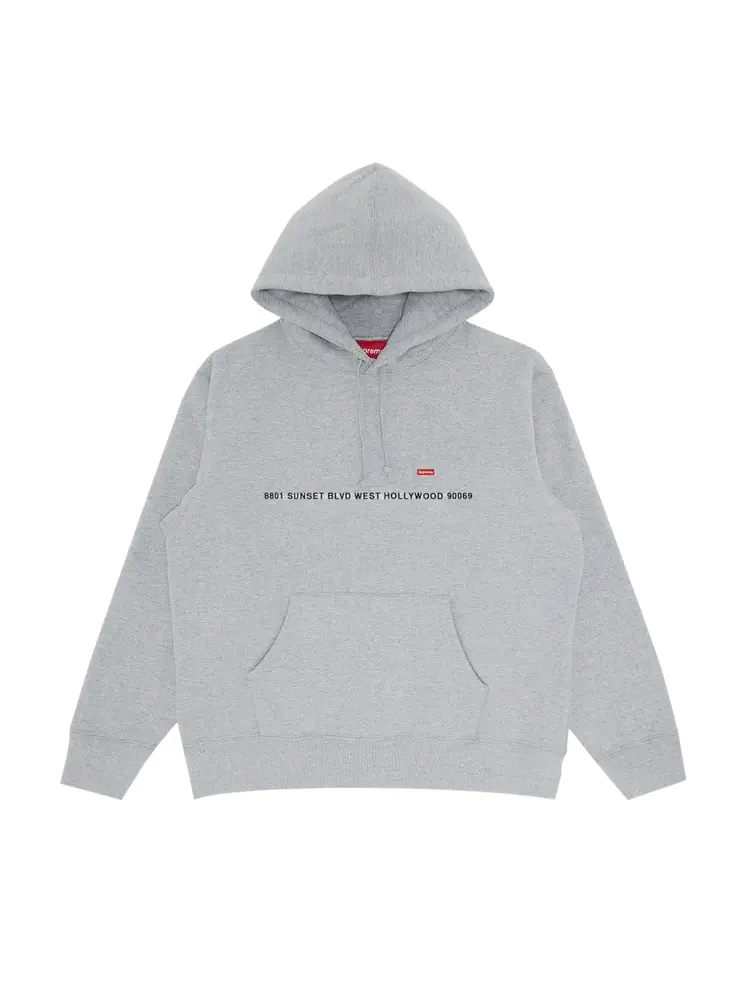 Толстовка Supreme Shop Small Box Hooded - Los Angeles 'Heather Grey' — изображение 1 из 1, серый