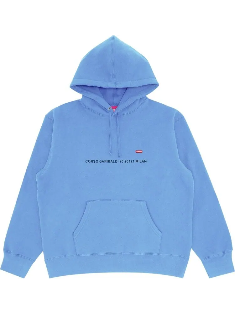 Толстовка Supreme Shop Small Box Hooded - Milan 'Pale Blue' — изображение 1 из 1, синий