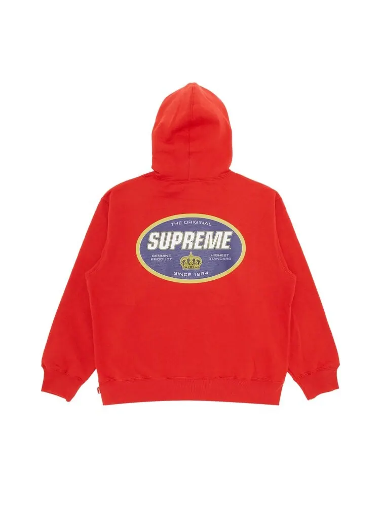Толстовка Supreme Crown Hooded 'Burnt Red' — изображение 2 из 3, красный