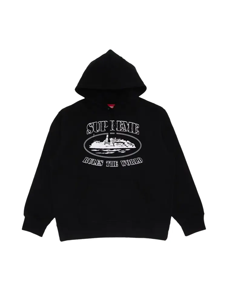 Толстовка Supreme x Corteiz Rules The World Hooded 'Black' — изображение 1 из 2, черный