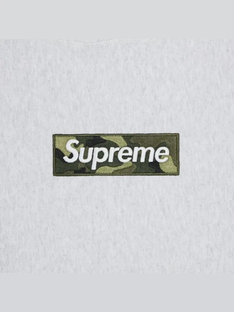 Толстовка Supreme Box Logo Hooded 'Ash Grey' — изображение 2 из 2, серый