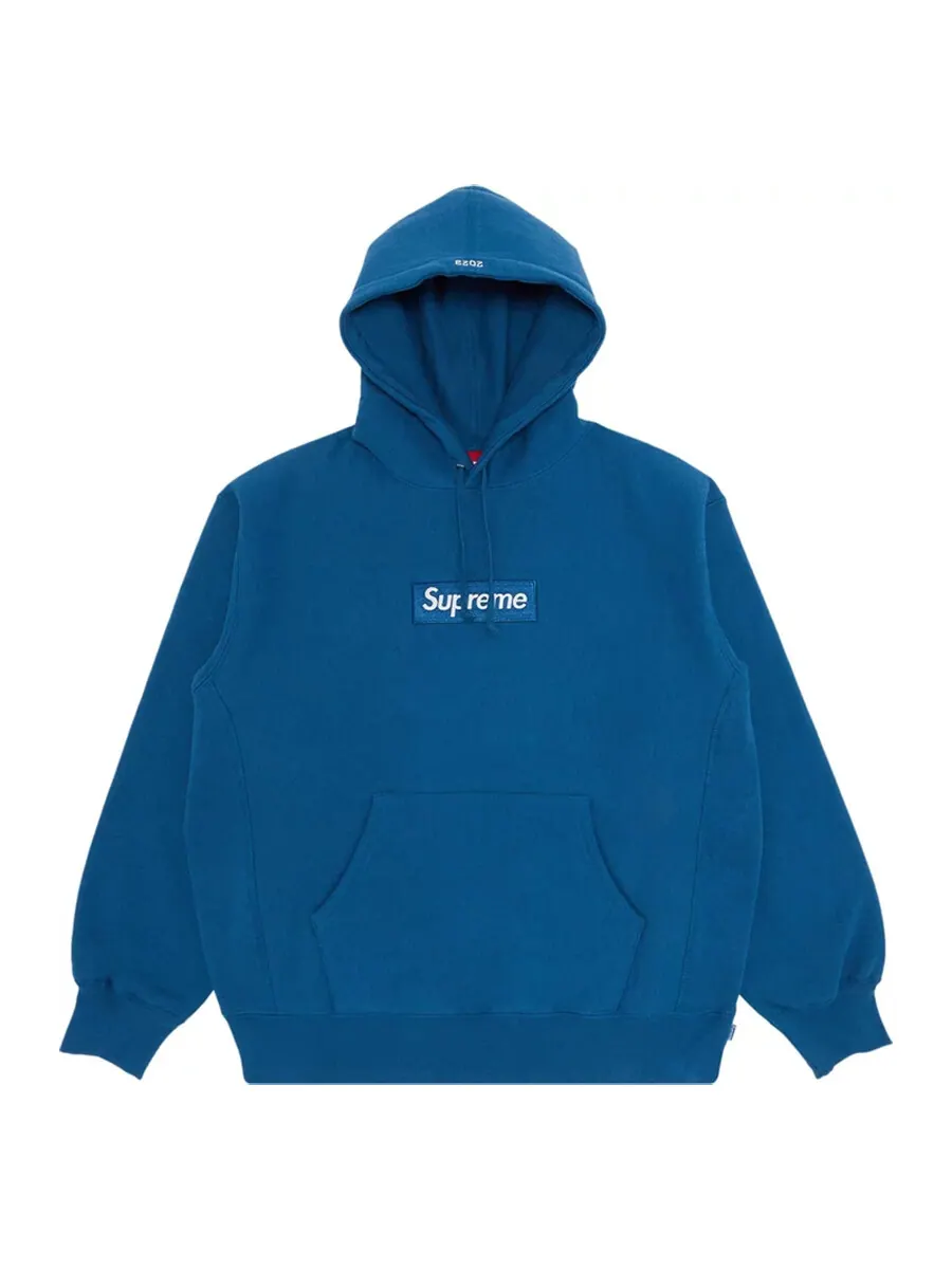 Толстовка Supreme Box Logo Hooded — изображение 1 из 2, синий