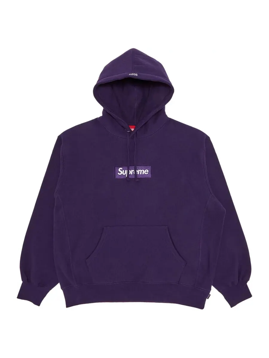 Толстовка Supreme Box Logo Hooded — изображение 1 из 2, фиолетовый