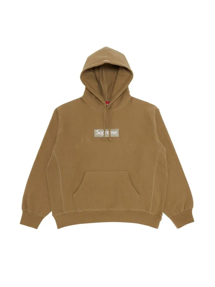 Толстовка Supreme Box Logo Hooded 'Dark Sand' — изображение 1 из 2, загар