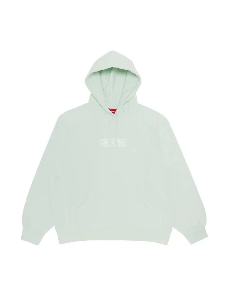Толстовка Supreme Box Logo Hooded 'Light Green' — изображение 1 из 2, зеленый
