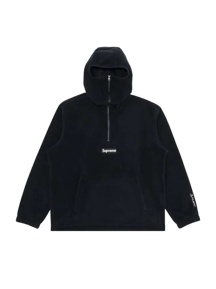 Толстовка Supreme Polartec Facemask Half Zip Hooded Black — изображение 1 из 3, черный