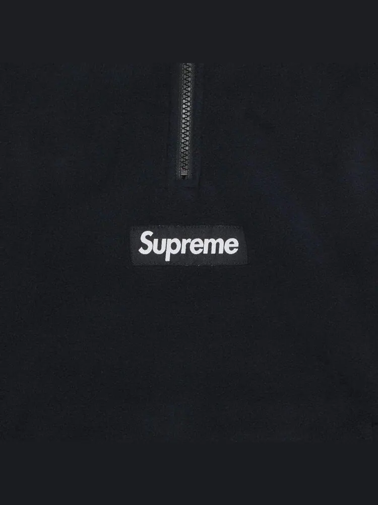 Толстовка Supreme Polartec Facemask Half Zip Hooded Black — изображение 3 из 3, черный