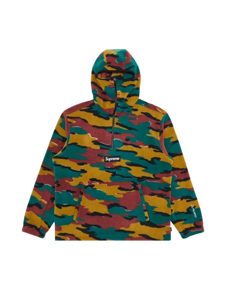 Толстовка Supreme Polartec Facemask Half Zip Hooded 'Camo' — изображение 1 из 3, мульти