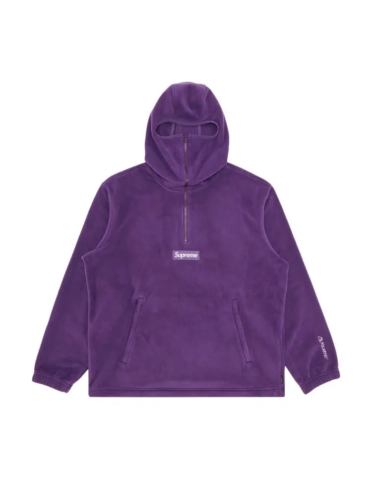 Толстовка Supreme Polartec Facemask Half Zip Hooded 'Dark Purple' — изображение 1 из 3, фиолетовый