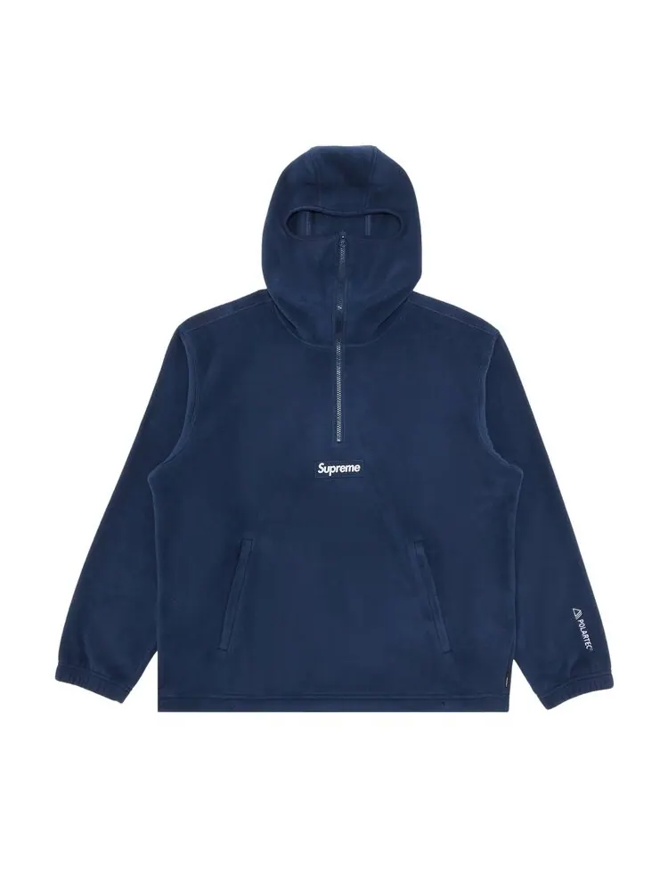Толстовка Supreme Polartec Facemask Half Zip Hooded 'Navy' — изображение 1 из 3, синий