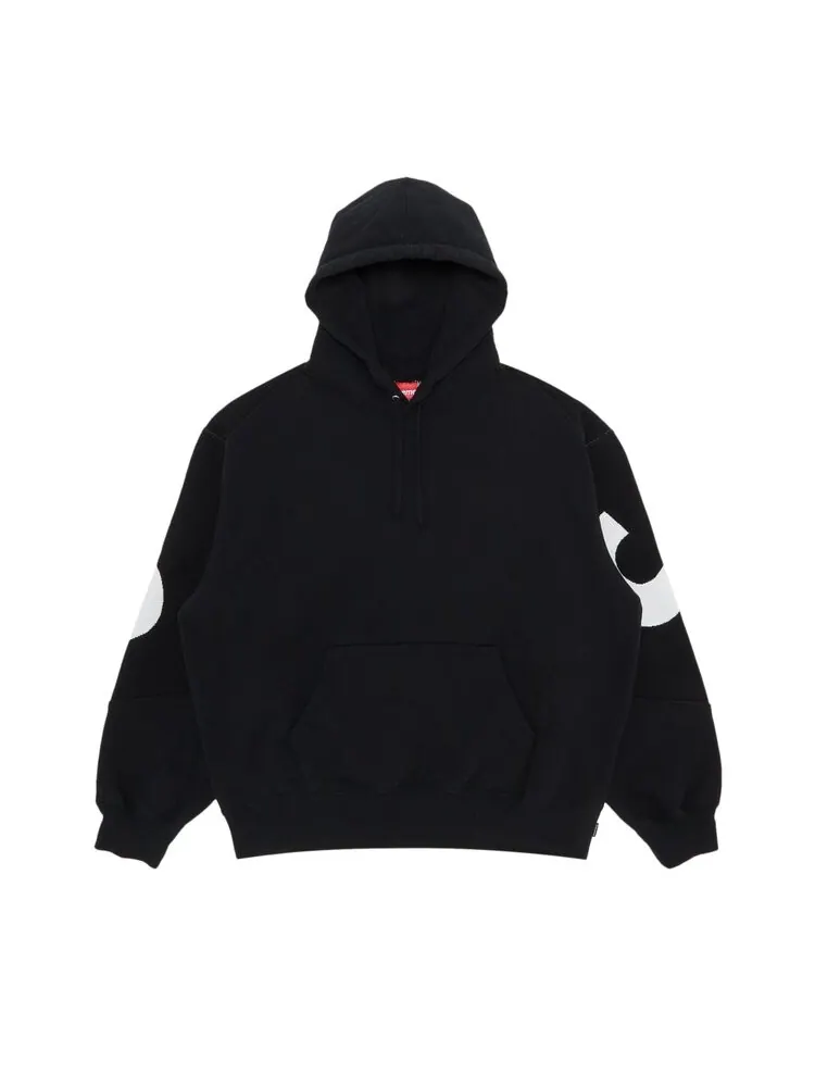 Толстовка Supreme Big Logo Jacquard Hooded 'Black' — изображение 1 из 3, черный