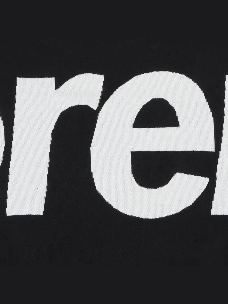 Толстовка Supreme Big Logo Jacquard Hooded 'Black' — изображение 3 из 3, черный