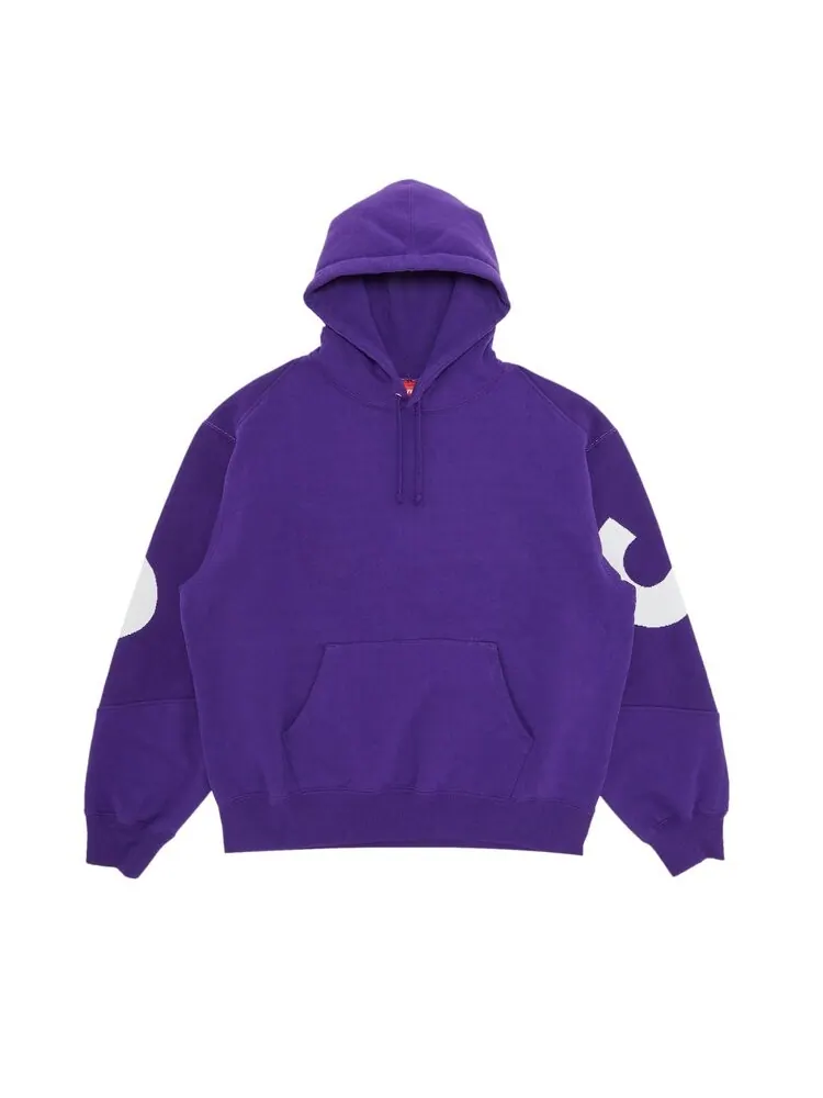 Толстовка Supreme Big Logo Jacquard Hooded 'Purple' — изображение 1 из 3, фиолетовый