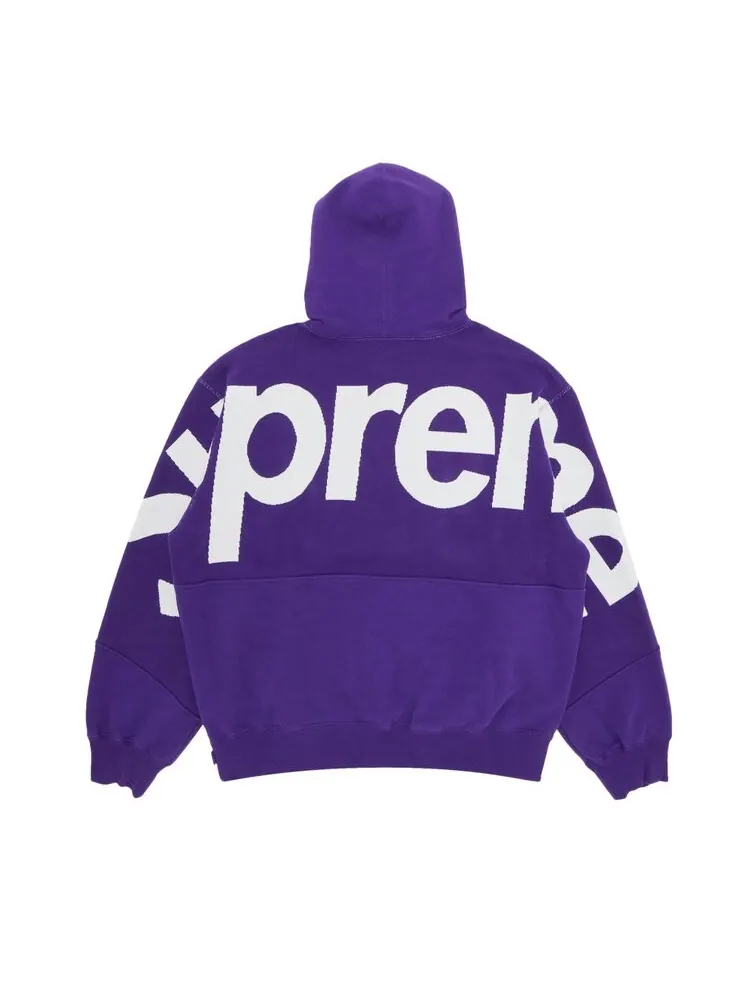 Толстовка Supreme Big Logo Jacquard Hooded 'Purple' — изображение 2 из 3, фиолетовый