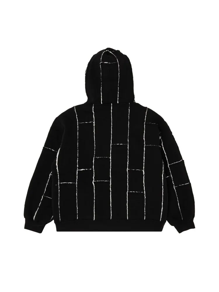 Толстовка Supreme Faux Shearling Zip Up Hooded 'Black' — изображение 2 из 3, черный