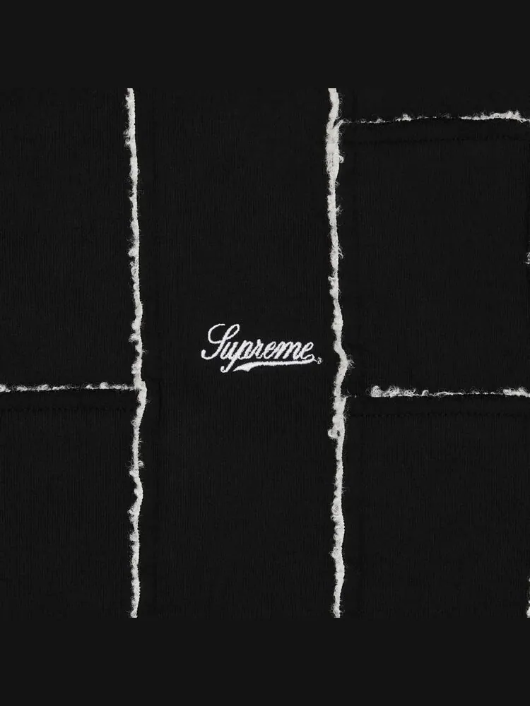 Толстовка Supreme Faux Shearling Zip Up Hooded 'Black' — изображение 3 из 3, черный