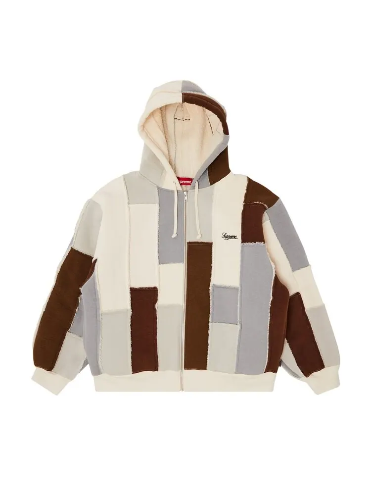 Толстовка Supreme Faux Shearling Zip Up Hooded 'Natural' — изображение 1 из 3, бежевый