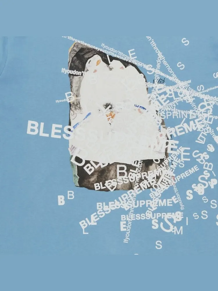 Футболка Supreme x Bless Observed In A Dream 'Light Slate' — изображение 2 из 2, синий