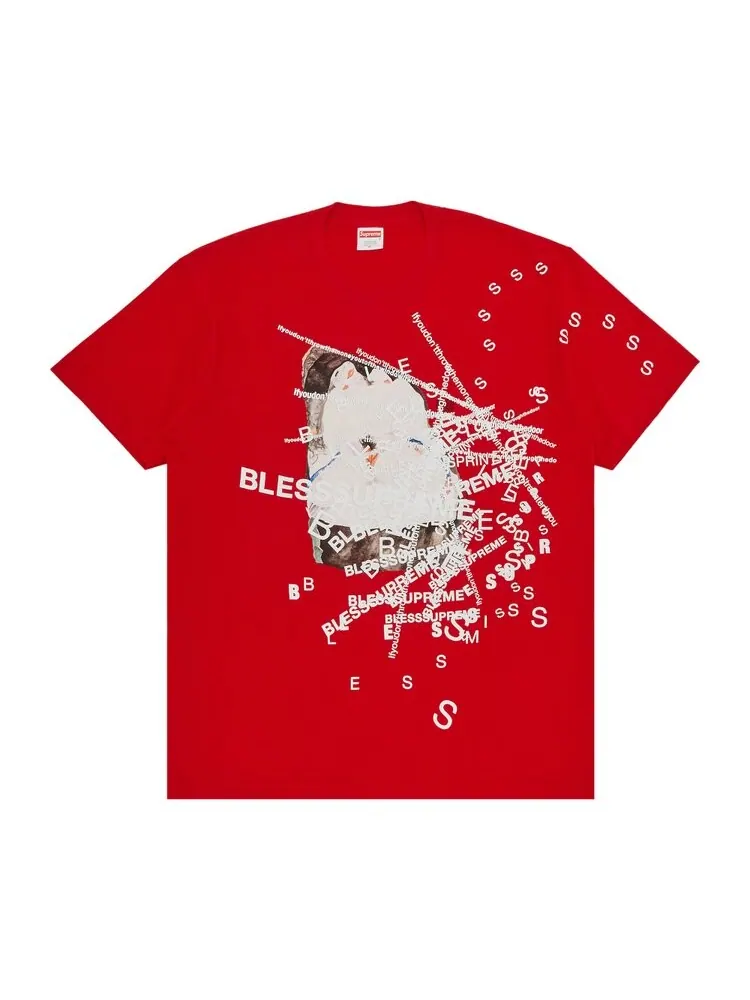 Футболка Supreme x Bless Observed In A Dream 'Red' — изображение 1 из 2, красный