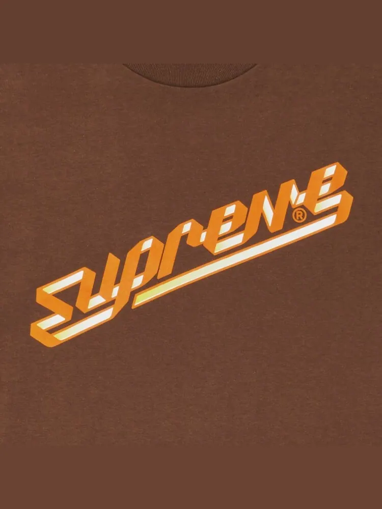 Футболка Supreme Banner 'Brown' — изображение 2 из 2, коричневый
