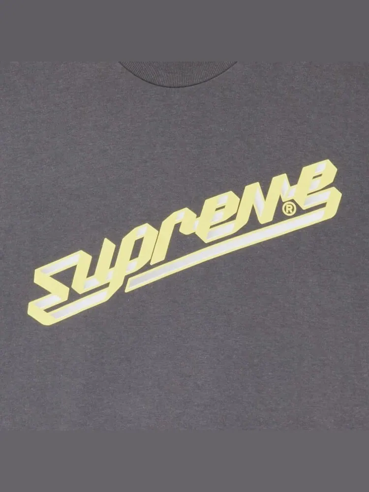Футболка Supreme Banner 'Charcoal' — изображение 2 из 2, серый
